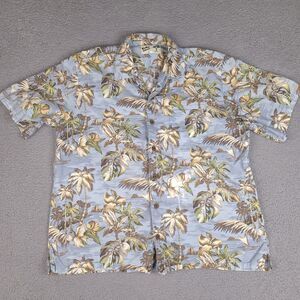 Vintage Koko Island Hawaiian Shirt Men’s XL Blue Made In USA Button Up Palm Tree